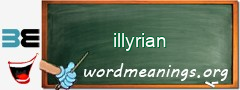 WordMeaning blackboard for illyrian